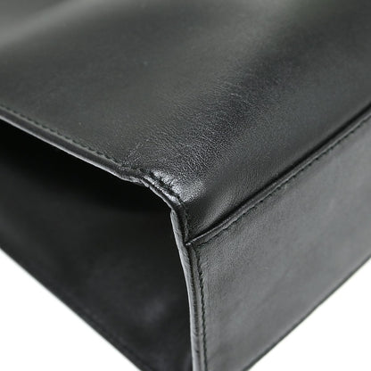 Gucci Vintage square G Leather, Black, Leather, Handbag