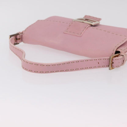 Fendi Selleria Baguette Leather, Pink, Leather, Handbag