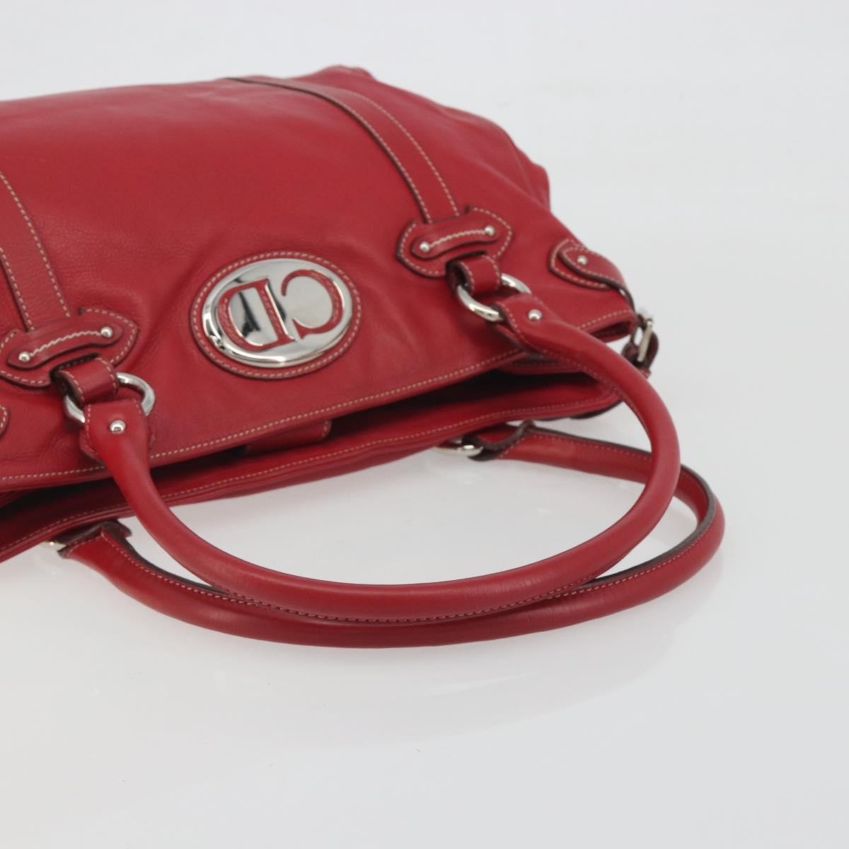 Christian Dior CD Shoulder bag Leather, Red, Leather, Shoulder Bag