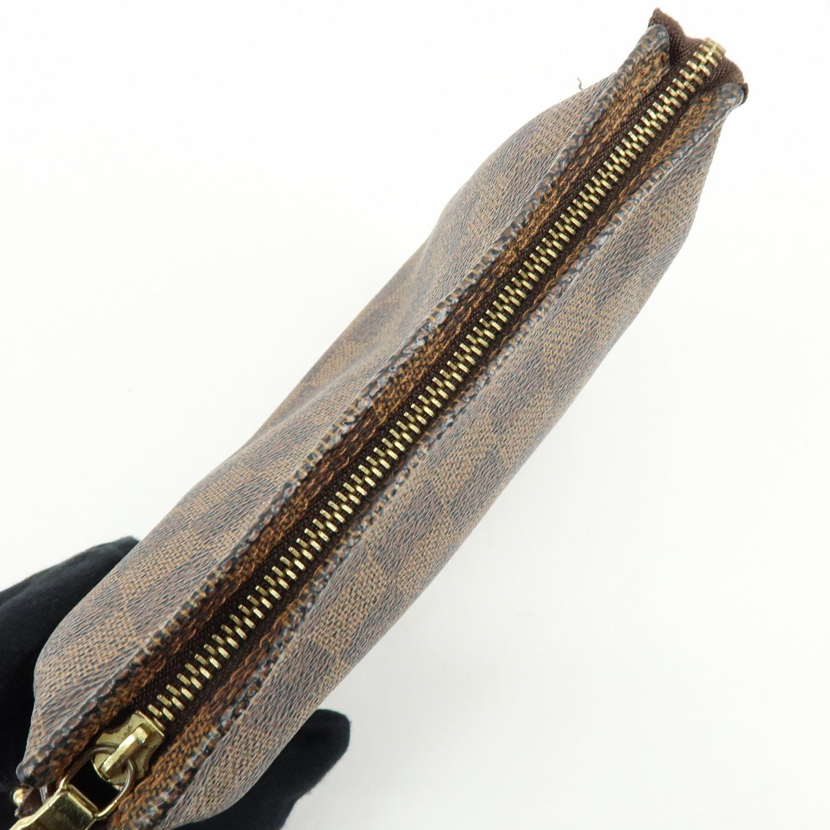 Louis Vuitton Trousse Make Up Damier, Brown, Canvas, Clutch