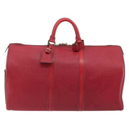 Louis Vuitton Keepall Epi, Brown, Canvas, Travel Bag