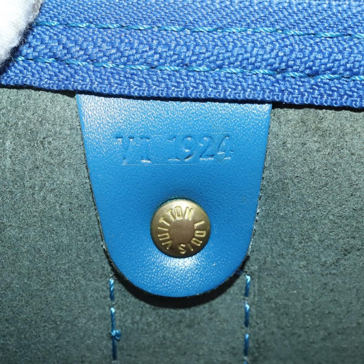 Louis Vuitton Keepall Epi Leather, Blue, Leather, Travel Bag