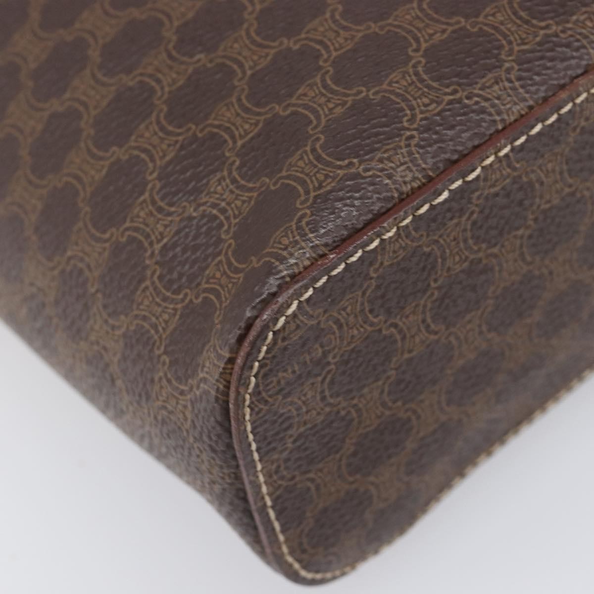 Celine Macadam Vanity Canvas, Brown, Canvas, Clutch