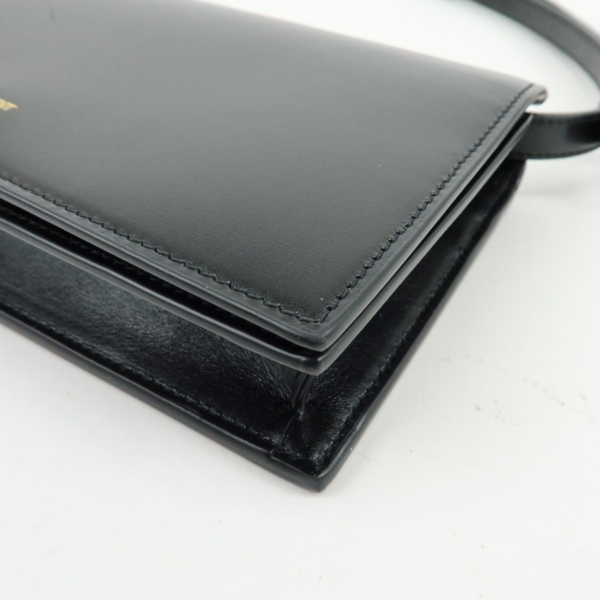 Saint Laurent Paris Chain Leather, Black, Leather, Crossbody Bag