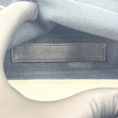 Balenciaga Navy Cabas Canvas with Leather, Black, Canvas, Tote Bag