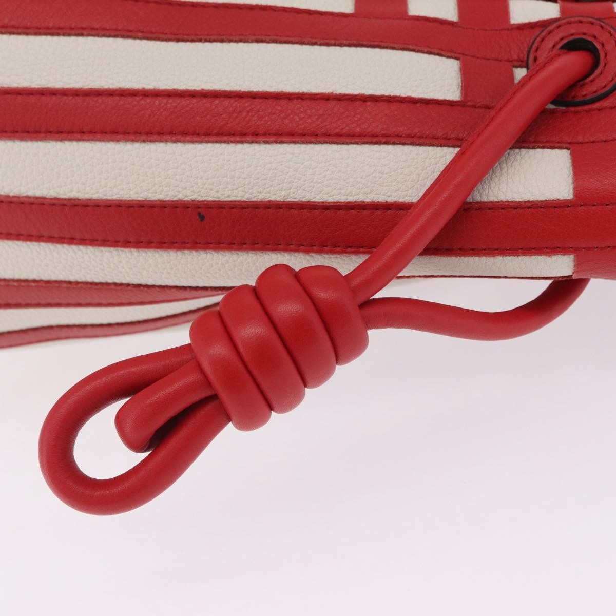 Loewe Flamenco Knot Patchwork Leather, Red, Leather, Handbag