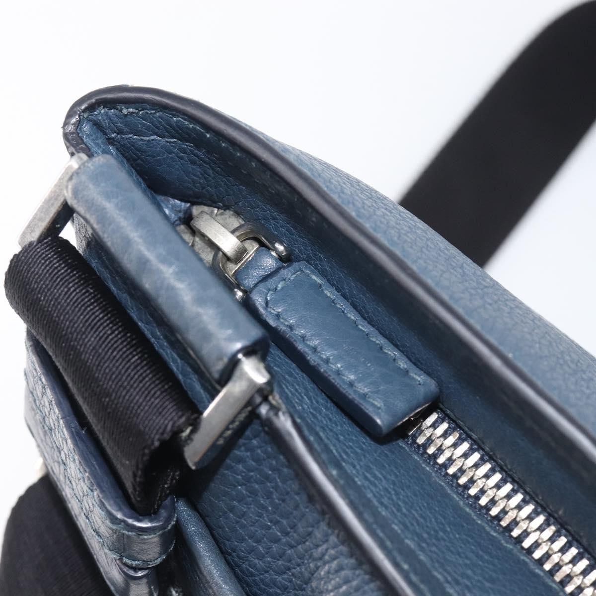 Prada Messenger Saffiano Leather, Navy, Leather, Handbag