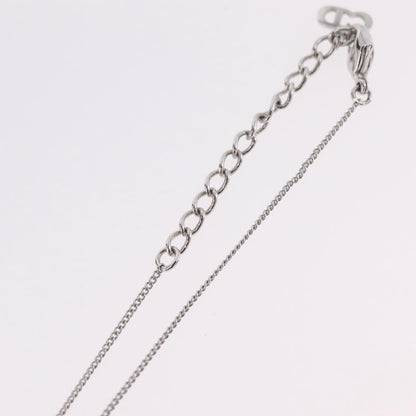 Christian Dior Vintage Logo Pendant Metal, Silver, Metal, Necklace