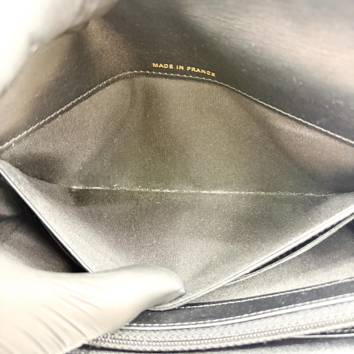 Chanel Boy Flap Quilted Caviar, Black, Leather, Wallet