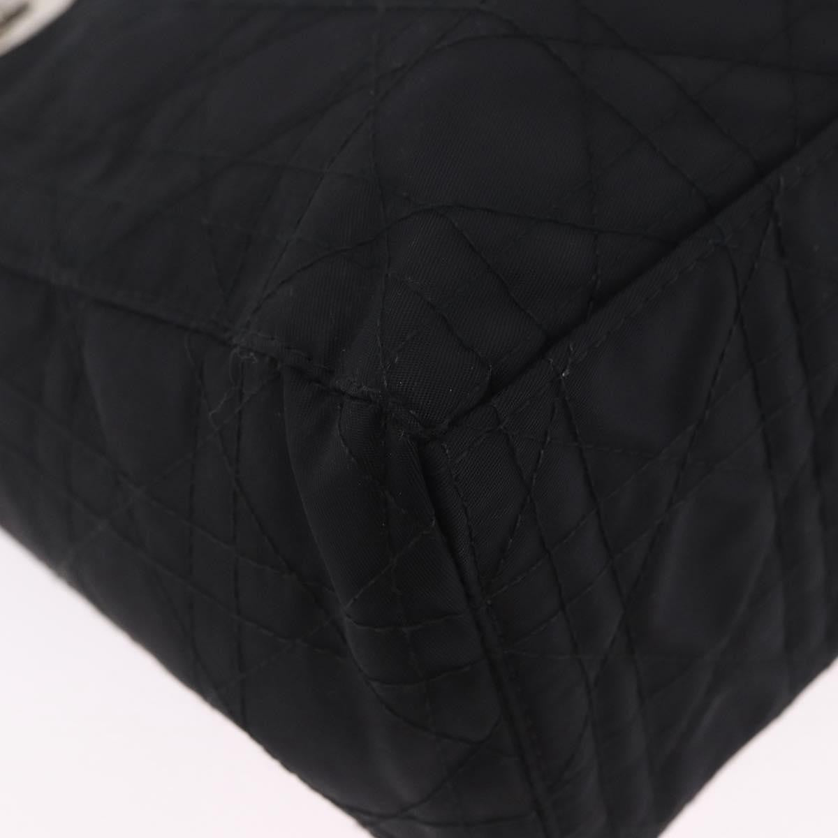 Christian Dior Vintage Lady Dior Cannage Quilt Nylon, Black, Nylon, Handbag