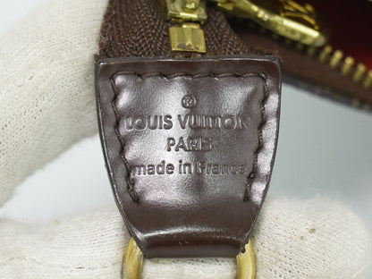 Louis Vuitton Pochette Accessoires Damier, Brown, Canvas, Clutch