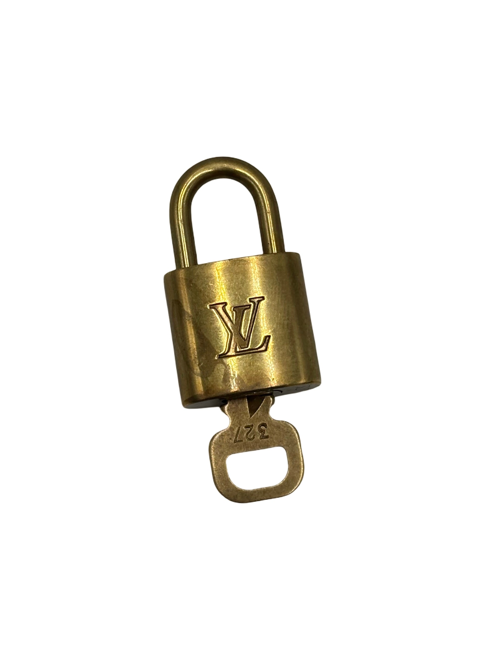 Louis Vuitton Padlock and Key Logo Metal, Gold, Metal, Charm