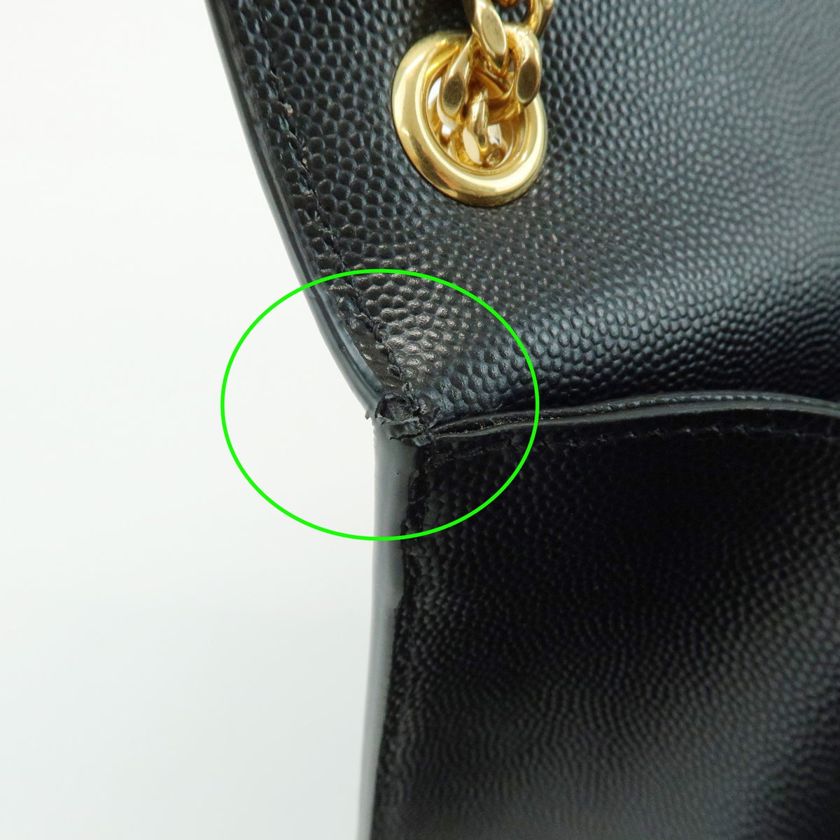 Saint Laurent Classic Monogram Leather, Black, Leather, Crossbody Bag