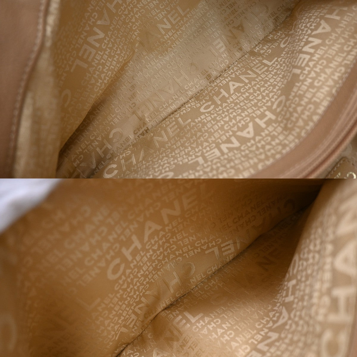 Chanel Vintage Handle CC Caviar, Beige, Leather, Tote Bag