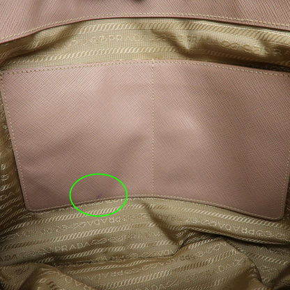 Prada Galliera Saffiano Leather with Applique, Pink, Leather, Handbag