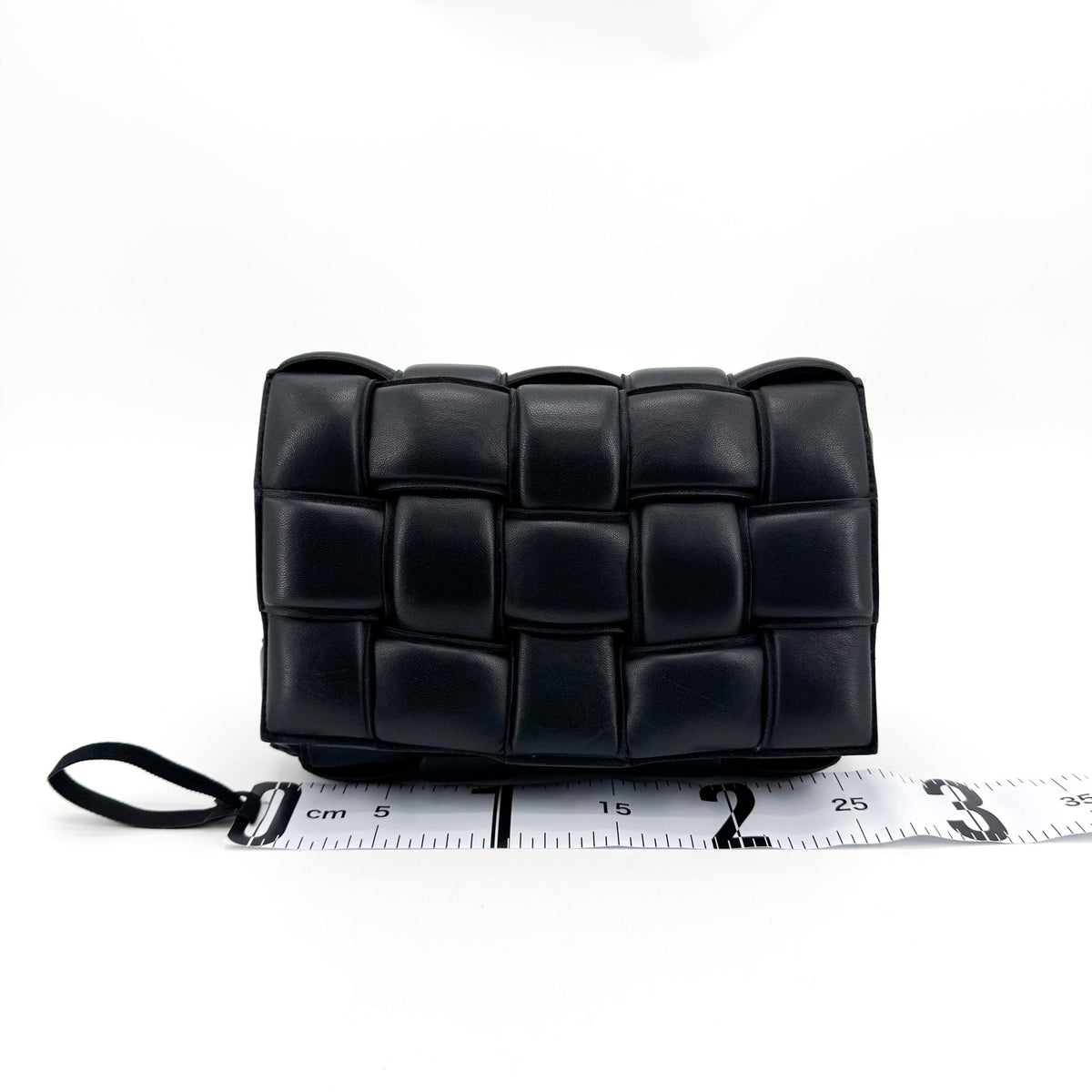 Bottega Veneta Cassette Padded Maxi Intrecciato Leather, Black, Leather, Crossbody Bag
