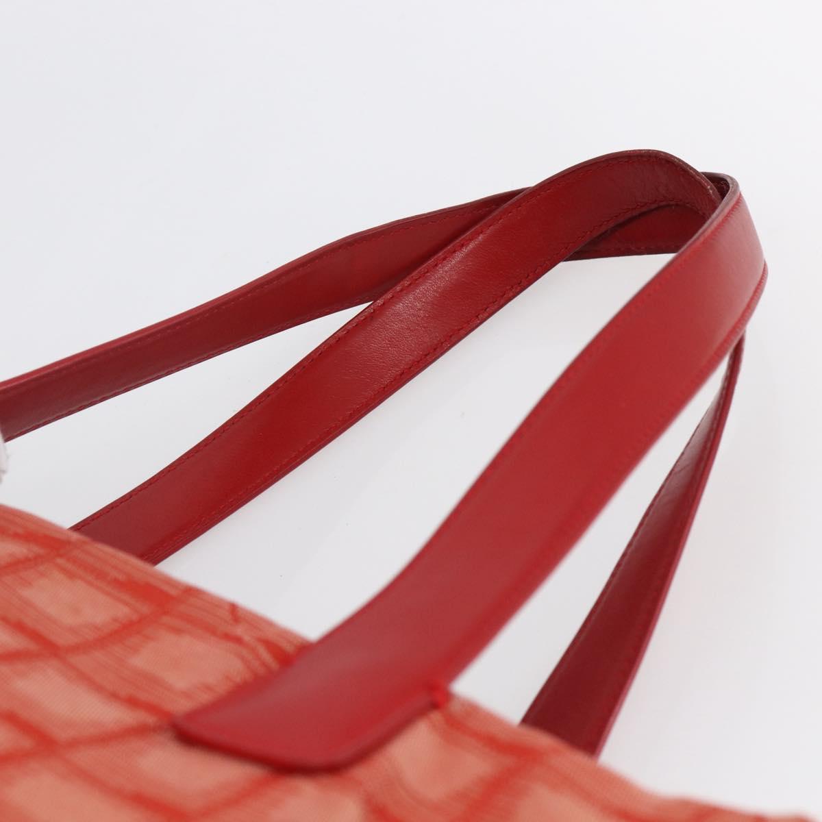 Chanel Travel Line Tote Nylon, RED, NYLON, Tote bag