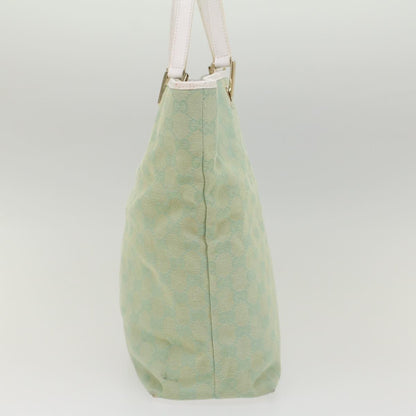 Gucci Vintage Bucket Shopping Tote GG Canvas and leather, Blue, Canvas, Tote Bag