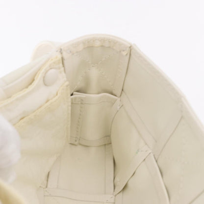 Bottega Veneta Cassette Belt Maxi Intrecciato Leather, White, Leather, Clutch