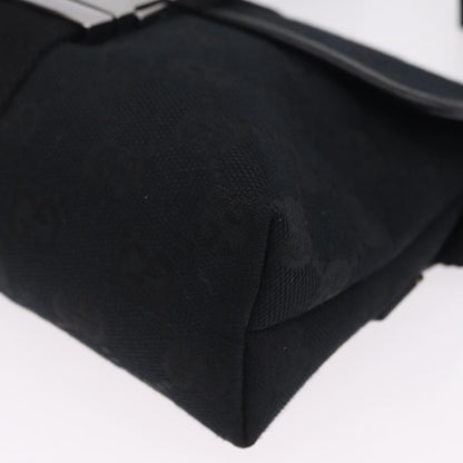 Gucci Buckle Waist GG Canvas, Black, Canvas, Handbag