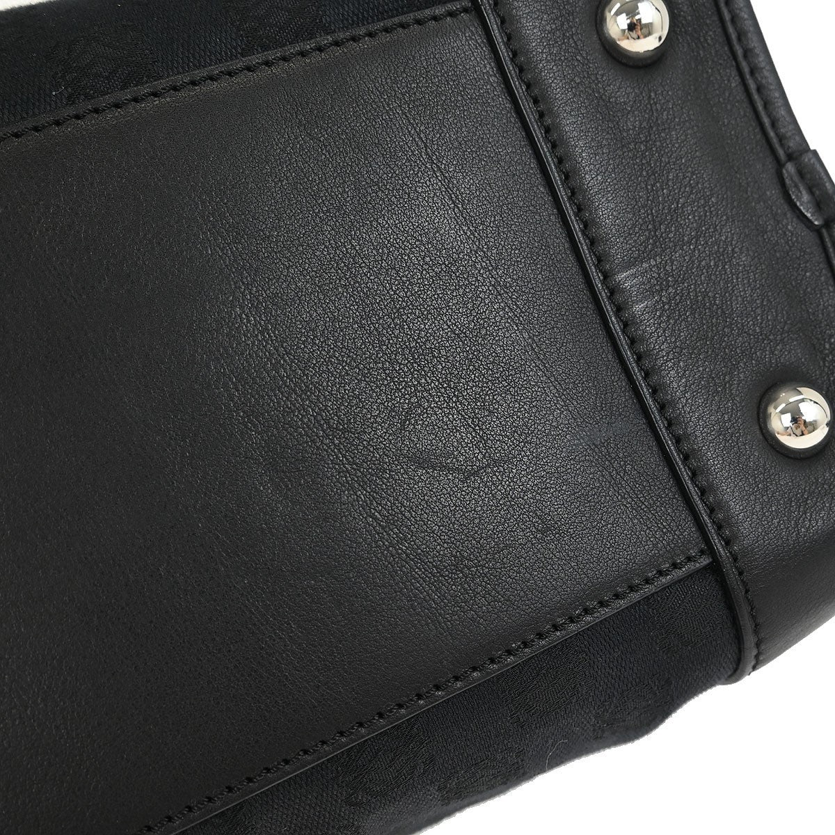 Loewe Amazona Leather and Jacquard Canvas, Black, Canvas, Handbag