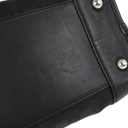 Loewe Amazona Leather and Jacquard Canvas, Black, Canvas, Handbag