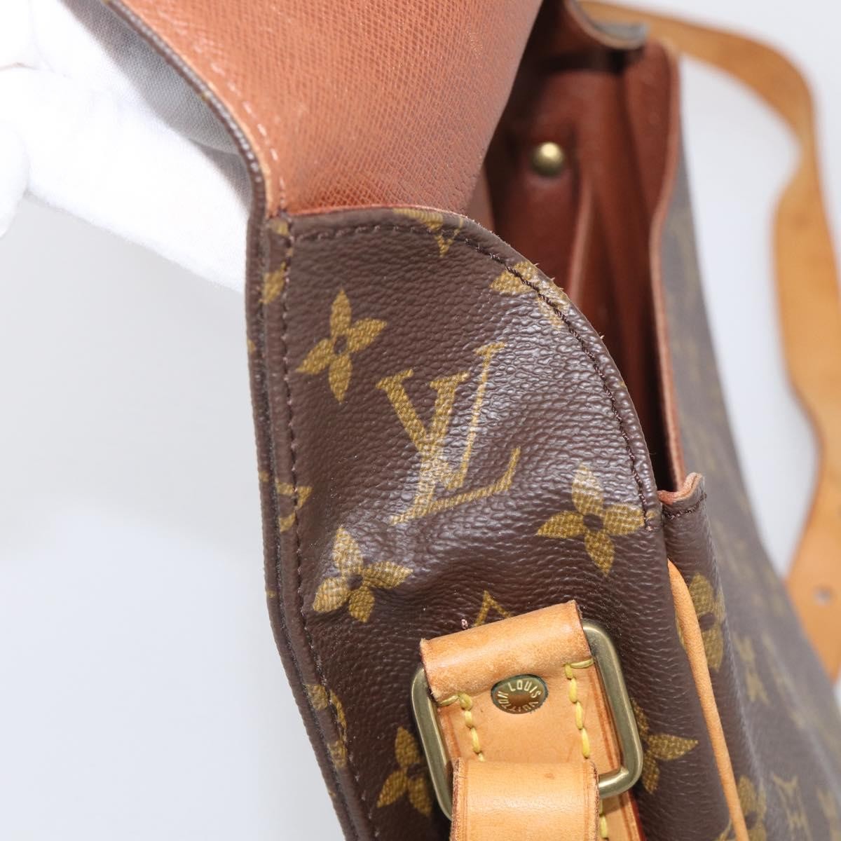 Louis Vuitton Cartouchiere Monogram Canvas, Brown, Canvas, Handbag