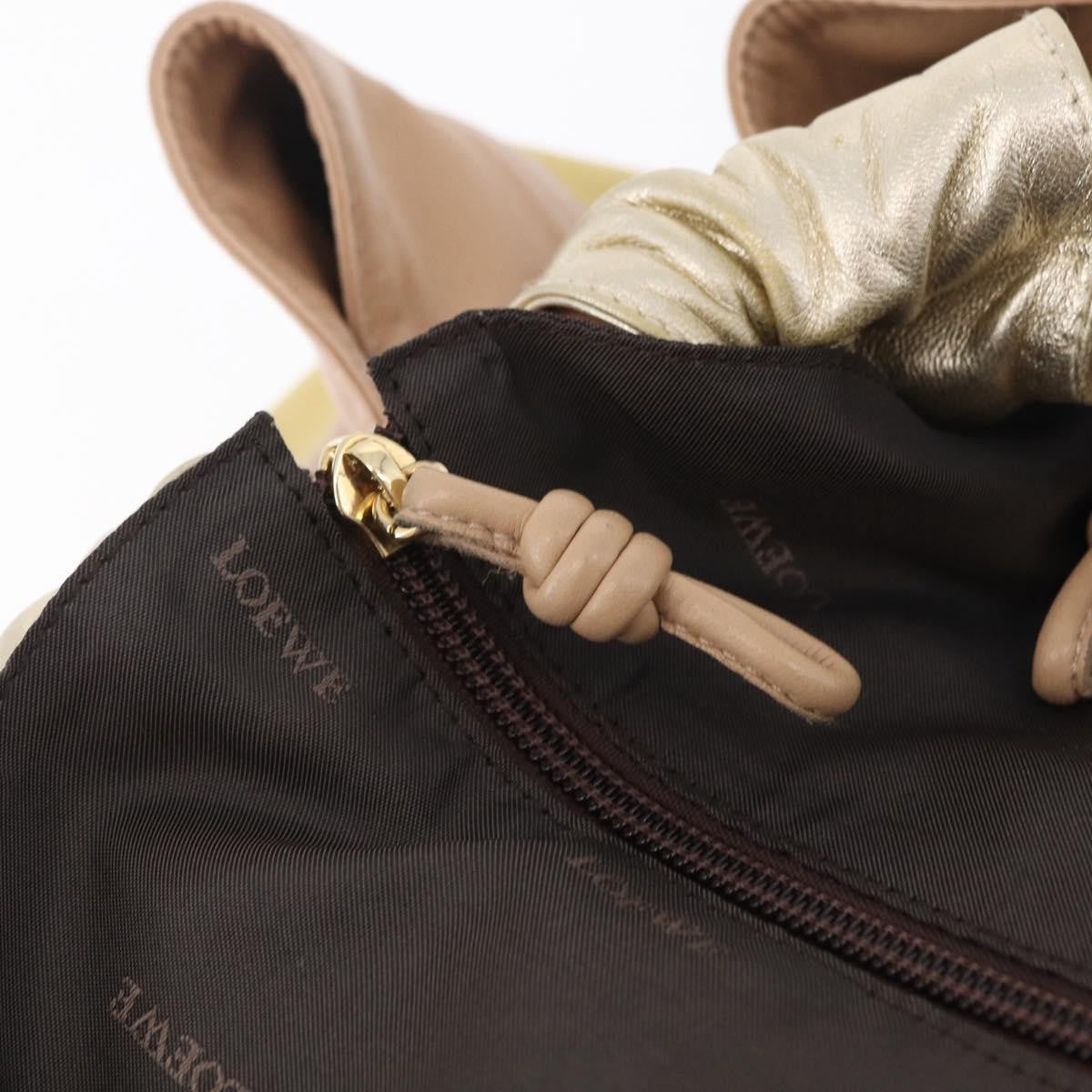 Loewe Anagram Logo Nappa Aire Hand Leather, Yellow, Leather, Handbag