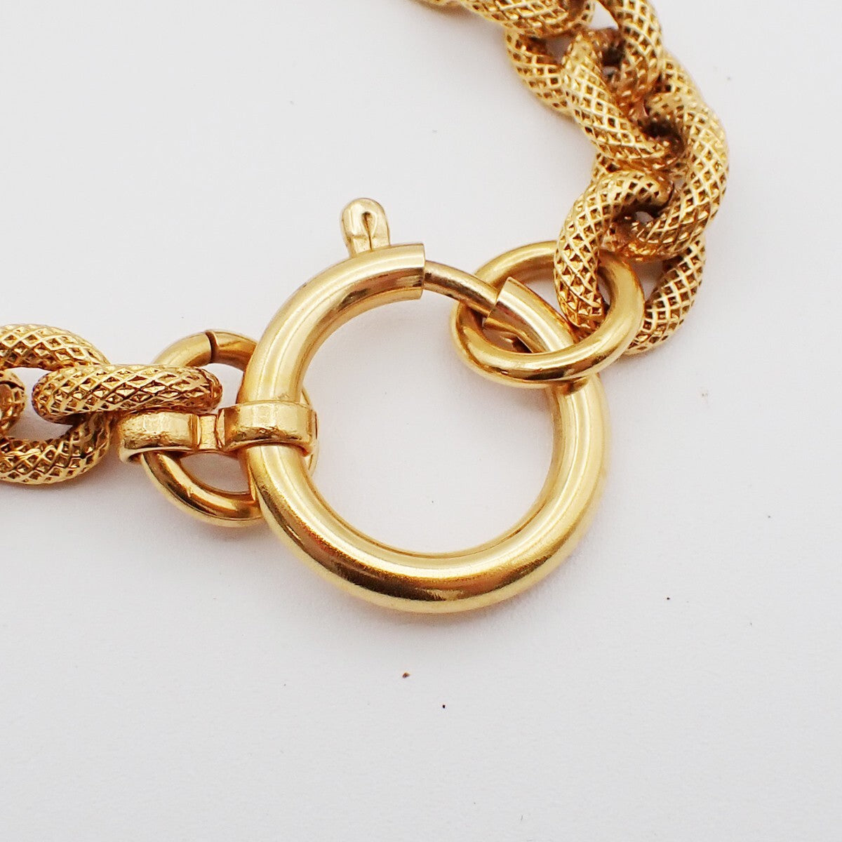 Chanel Vintage CC Logo Chain Charm Pendant Gold-plated, Gold, Gold Plated, Necklace