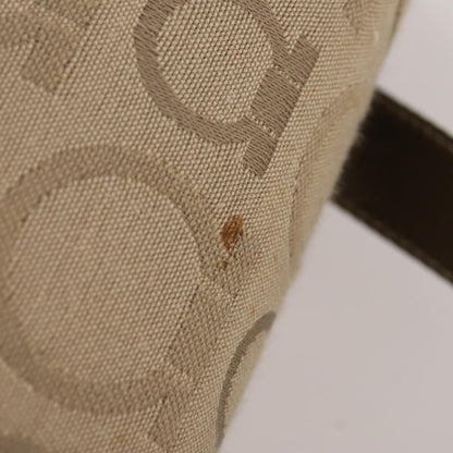 Salvatore Ferragamo Gancini Canvas, Beige, Canvas, Backpack