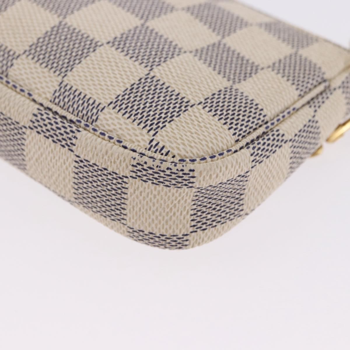 Louis Vuitton Mini pochette accessoires Damier Canvas, Beige, Canvas, Clutch