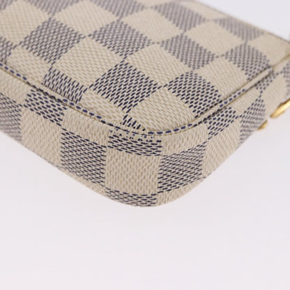 Louis Vuitton Mini pochette accessoires Damier Canvas, Beige, Canvas, Clutch