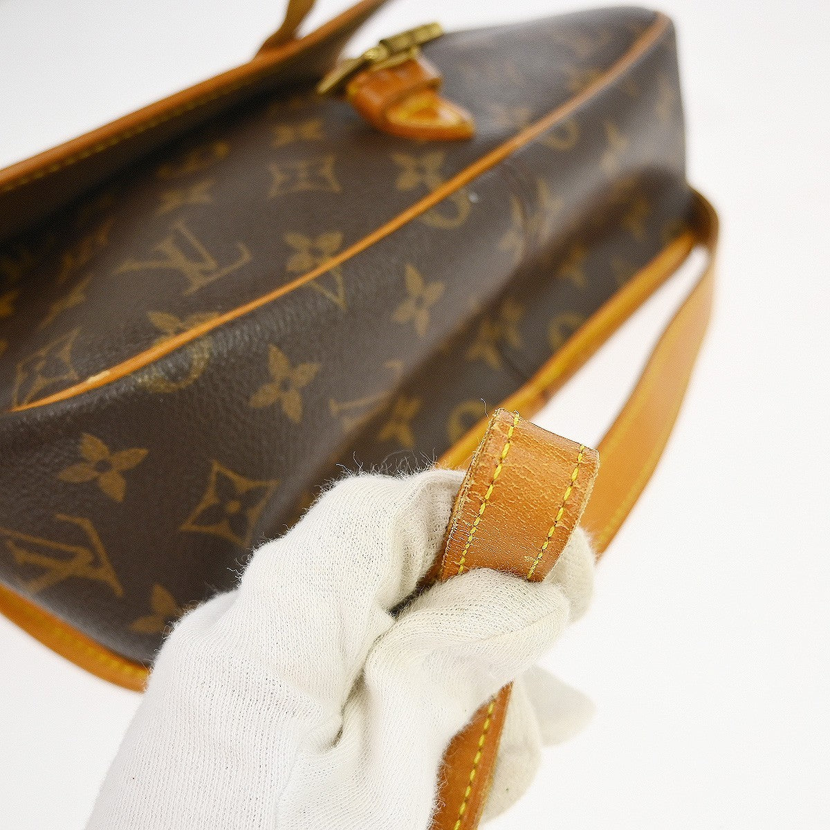 Louis Vuitton Sologne Monogram Canvas, Brown, Canvas, Handbag