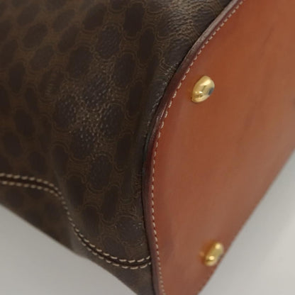Celine Macadam Macadam with leather, Brown, Canvas, Handbag