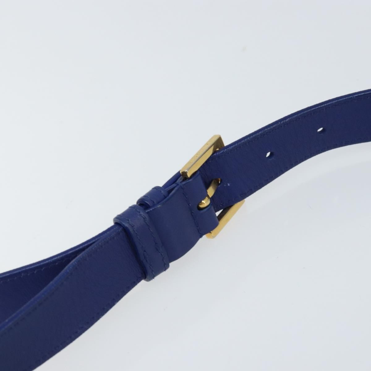 Saint Laurent Chyc Flap Leather, Blue, Leather, Shoulder Bag