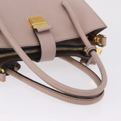 Miu Miu Madras Convertible Compartment Leather, Beige, Leather, Tote Bag