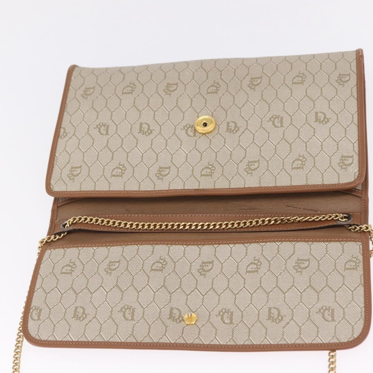 Christian Dior Vintage Honeycomb Canvas, Beige, Canvas, Shoulder Bag