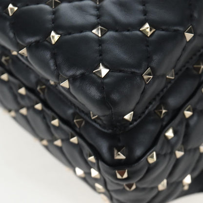 Valentino Garavani Rockstud Spike Quilted Leather, Black, Leather, Backpack
