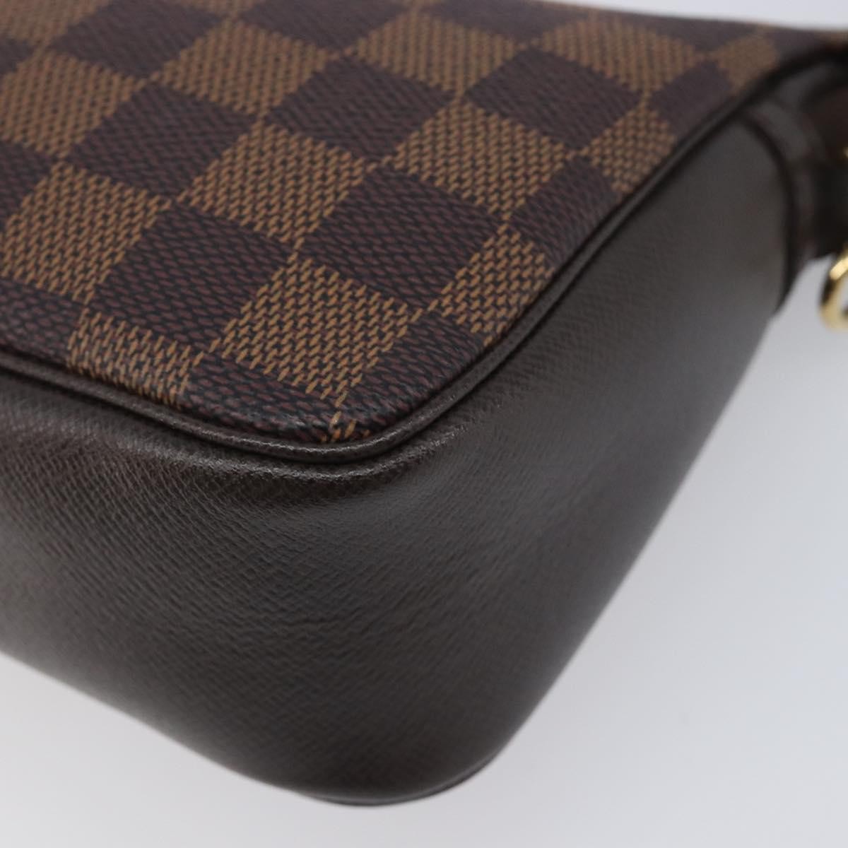 Louis Vuitton Trousse Make Up Damier, Brown, Canvas, Clutch