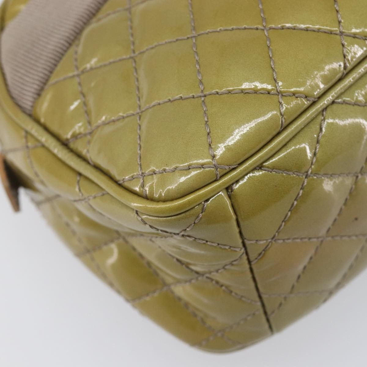 Salvatore Ferragamo Vala Patent Leather, Green, Patent Leather, Shoulder Bag