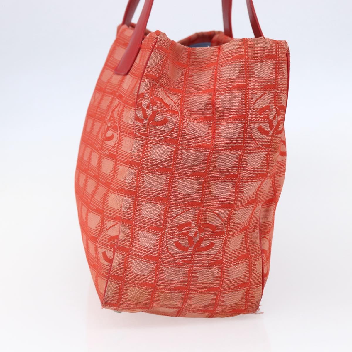 Chanel Travel Line Tote Nylon, RED, NYLON, Tote bag