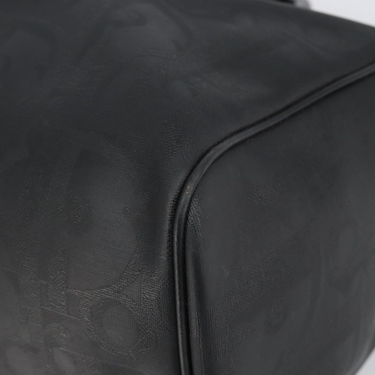 Christian Dior Vintage Trotter Boston Canvas, Black, Canvas, Travel Bag