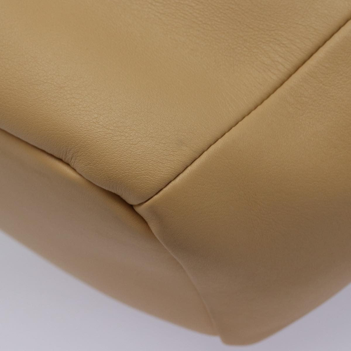Bottega Veneta Beak Leather, Beige, Leather, Tote Bag