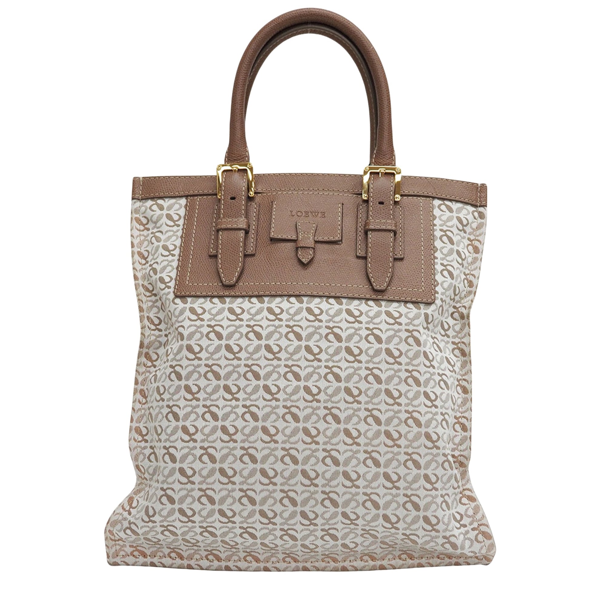 Loewe, Beige, Canvas, tote