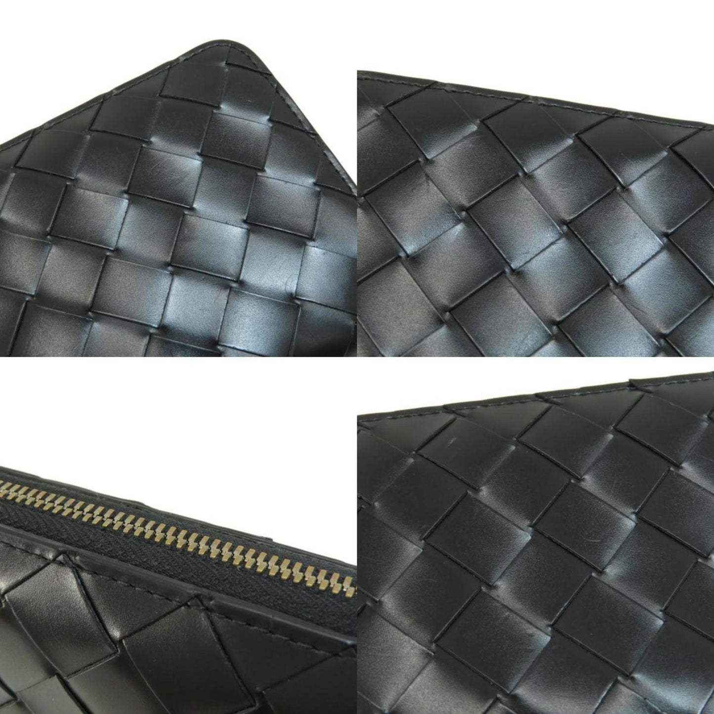 Bottega Veneta Intrecciato, Black, Leather, wallet