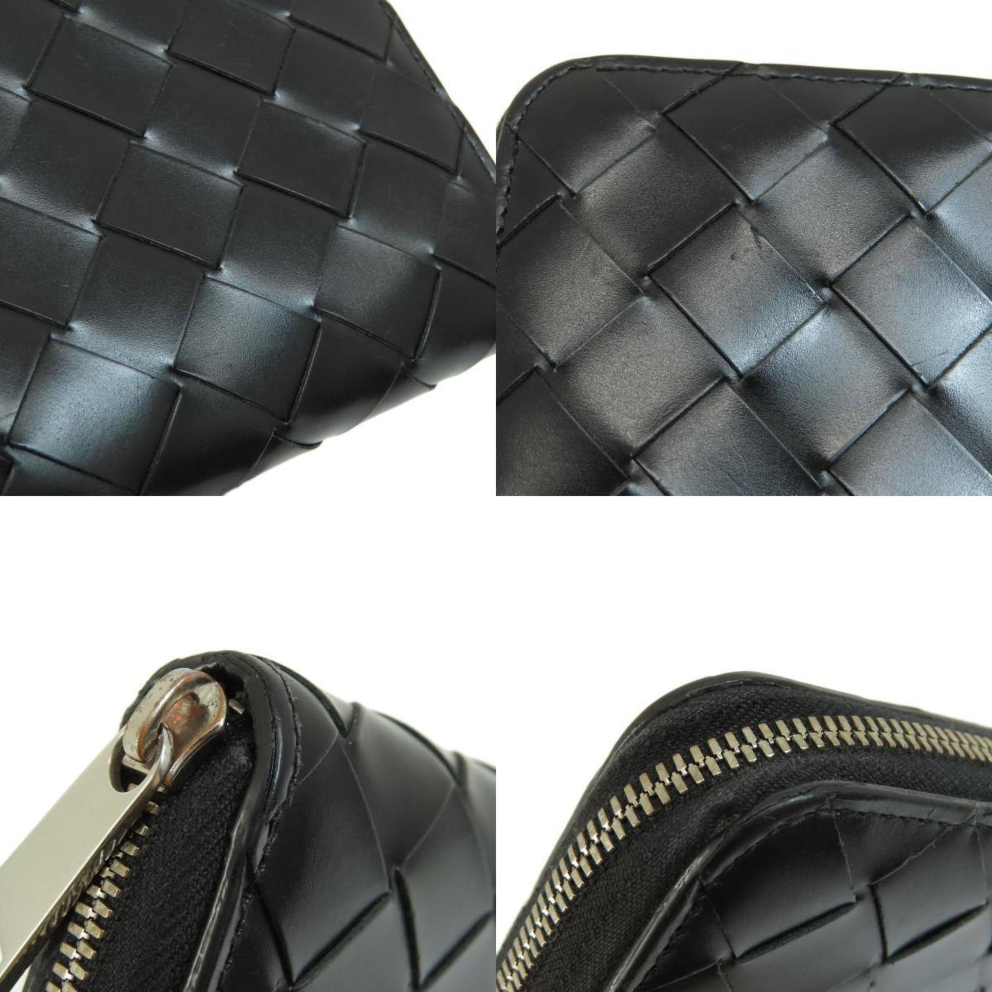 Bottega Veneta Intrecciato, Black, Leather, wallet