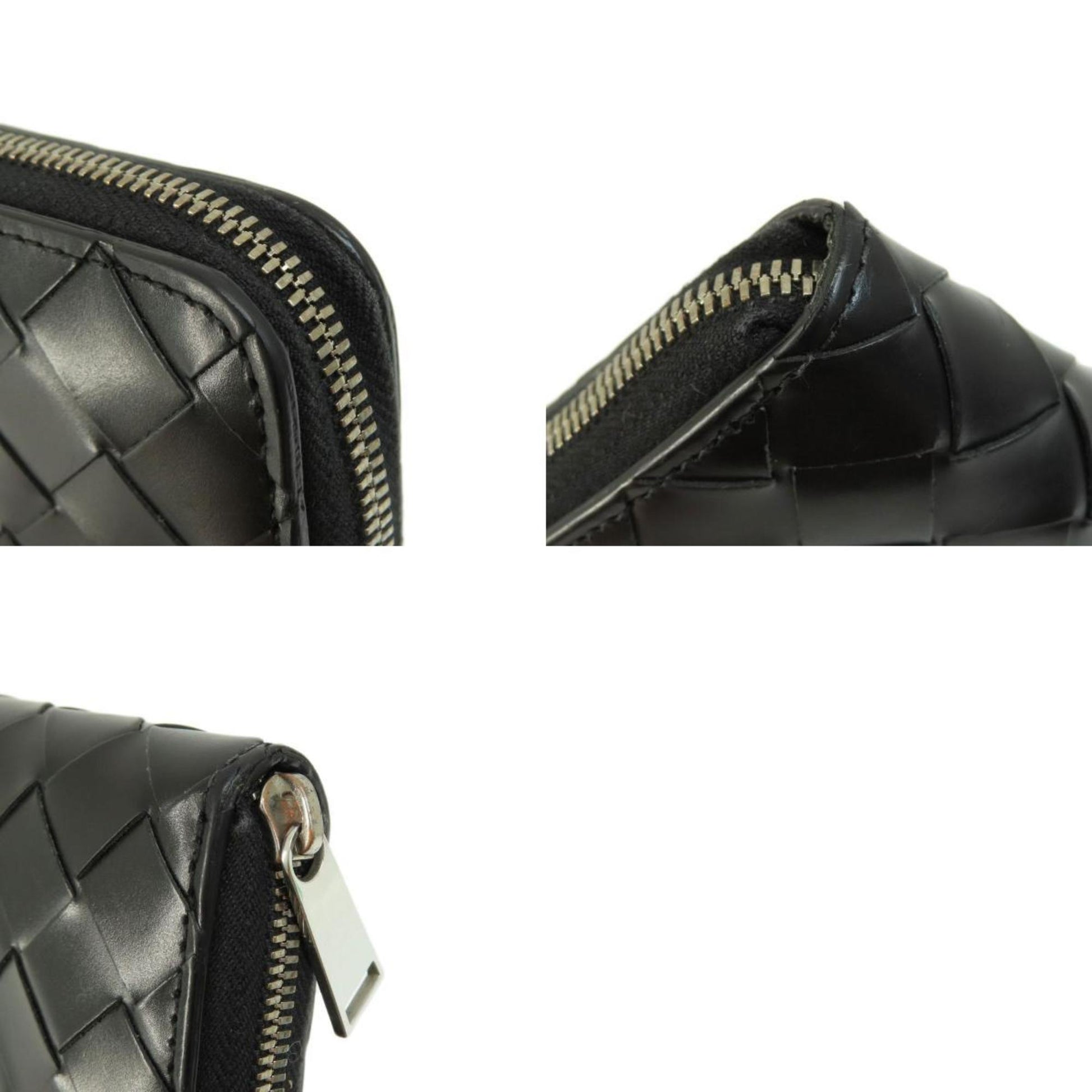 Bottega Veneta Intrecciato, Black, Leather, wallet