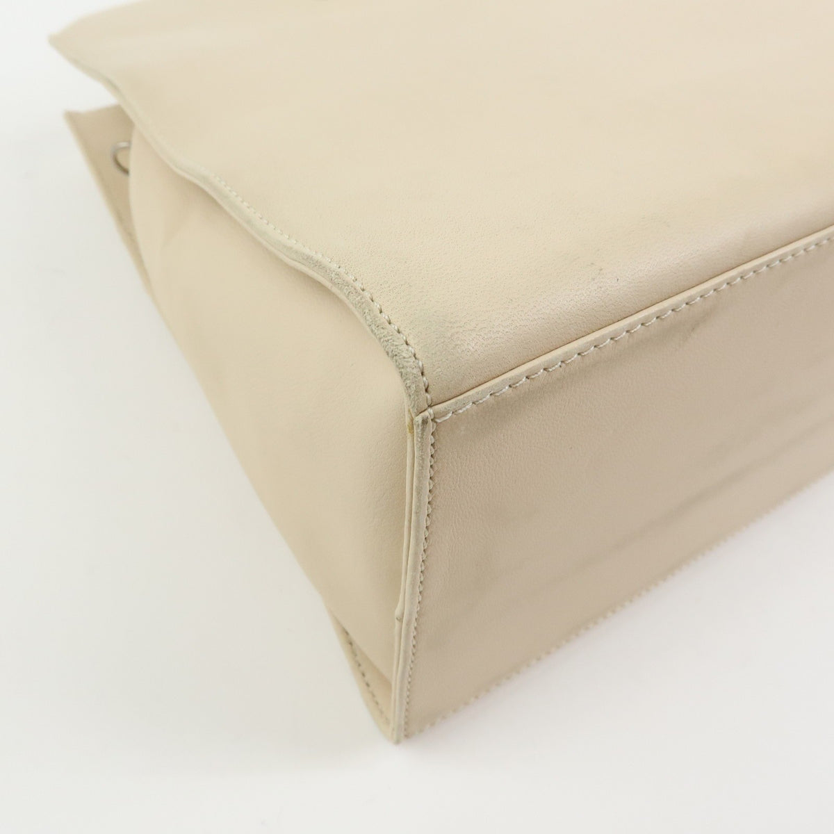Loewe Anagram Leather, Beige, Leather, Tote Bag