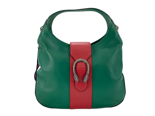 Gucci Dionysus Hobo Leather, Green, Leather, Shoulder Bag