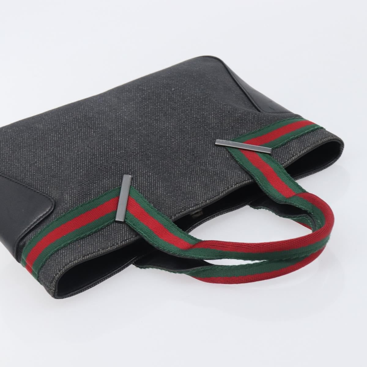 Gucci Sherry Line Tote Canvas, Black, Canvas, Tote Bag